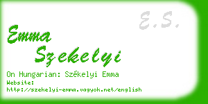 emma szekelyi business card